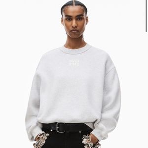 NEW Foundation Terry Crew Sweatshirt in Gray Alexander Wang